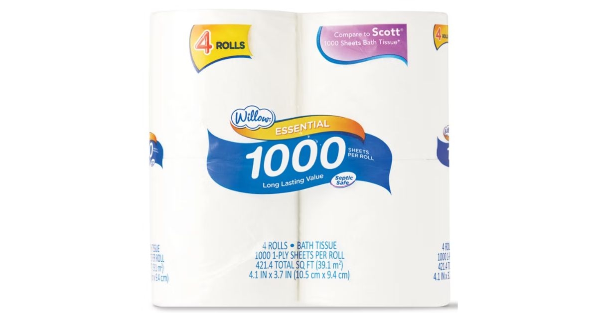 willow 1000 sheet bath tissue
