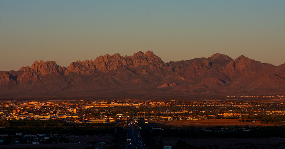 sunset over las cruces, new mexico