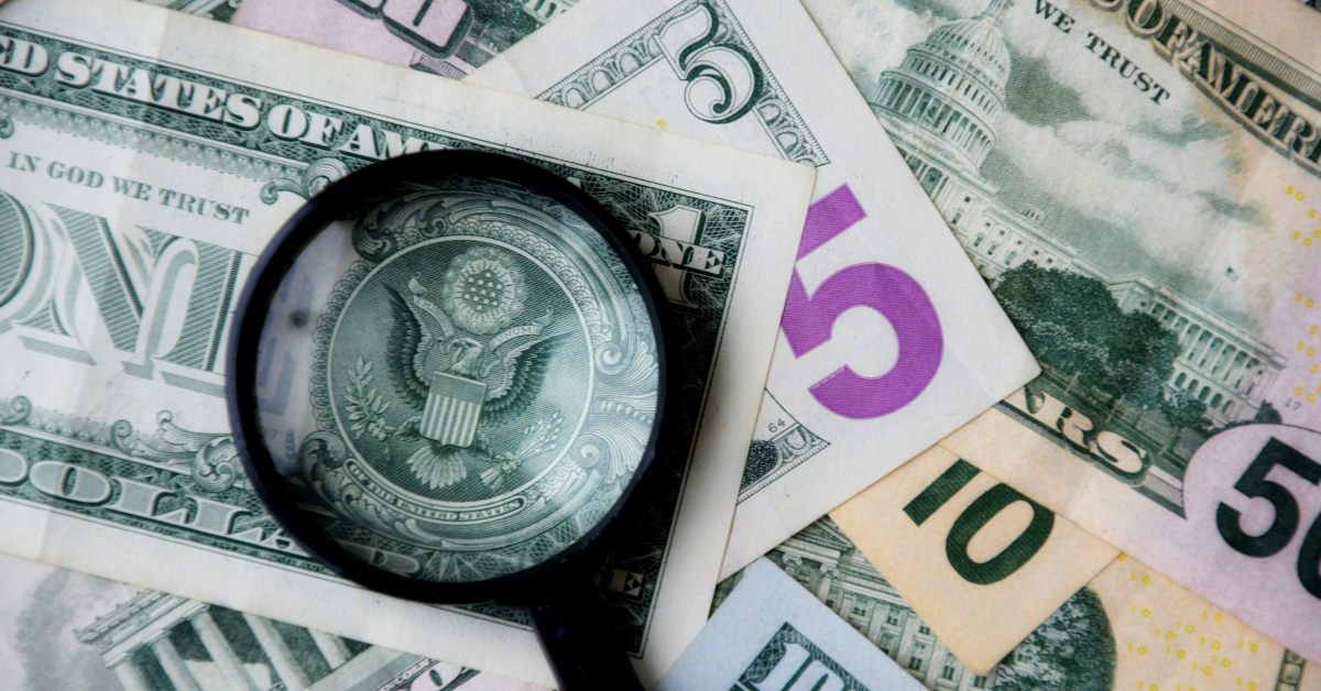 big amount of us dollar bills in different nominations