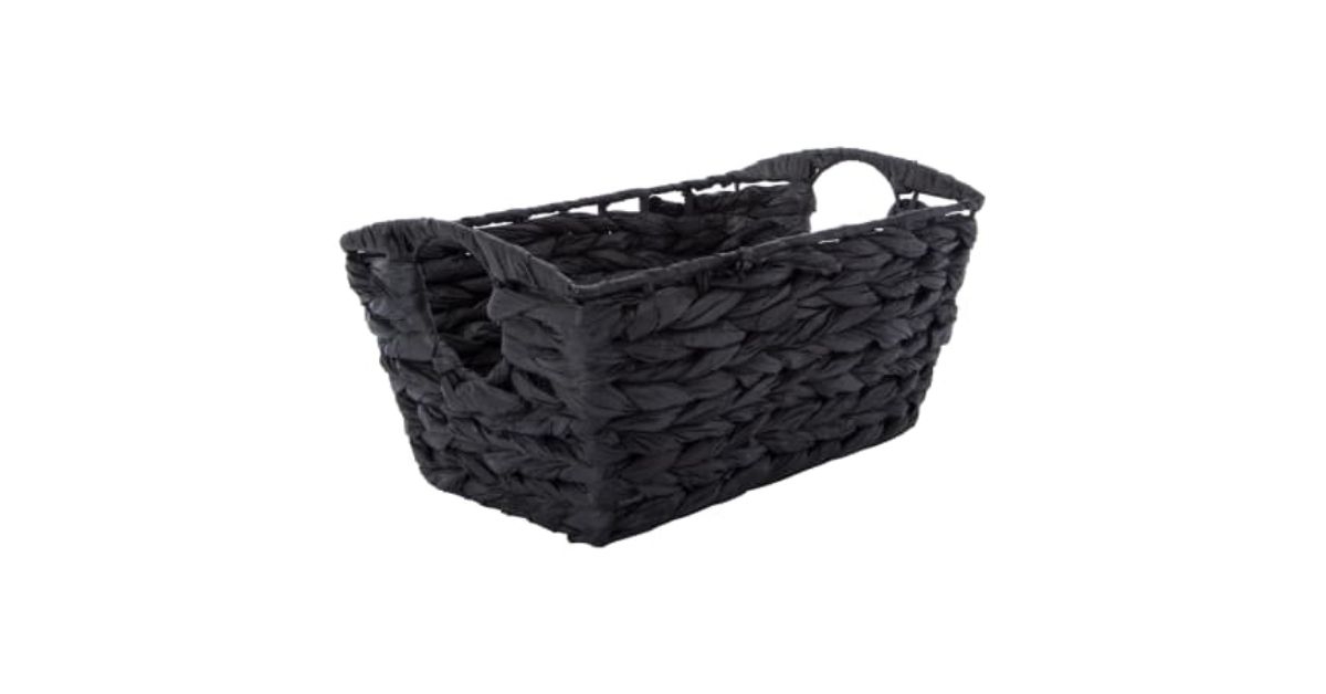 Five Below woven storage bin black