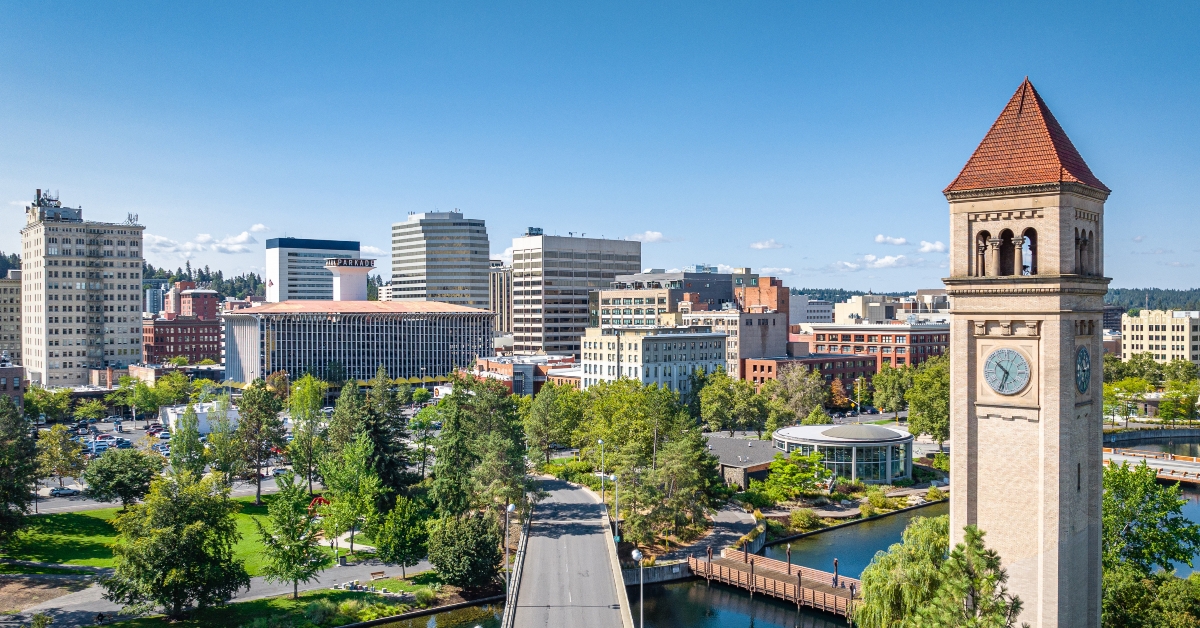 spokane landmark washington clocktower downtown