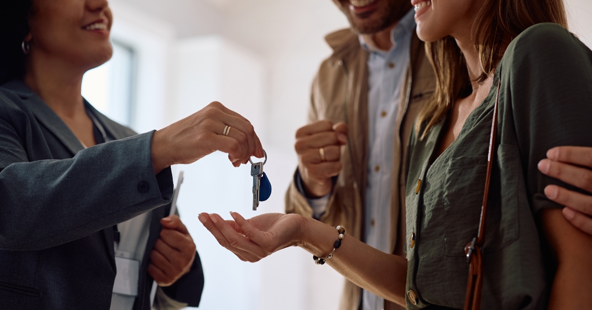 giving new house keys