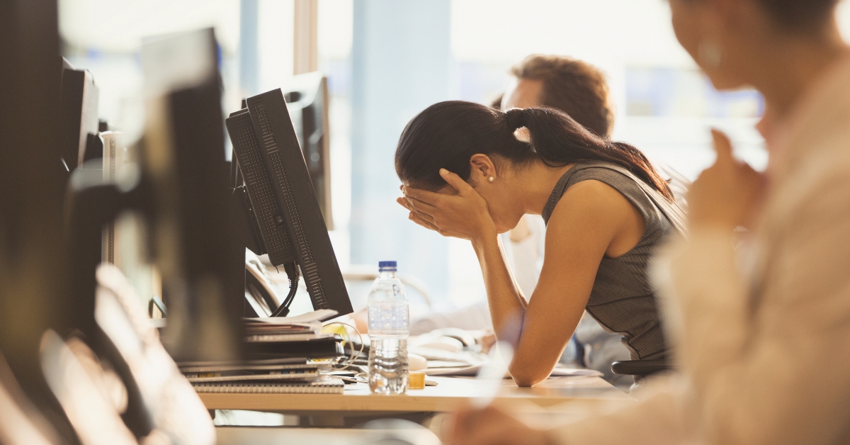 stressed businesswoman