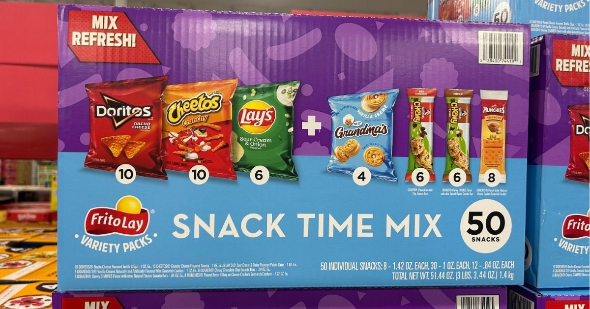 variety pack of snack in a box