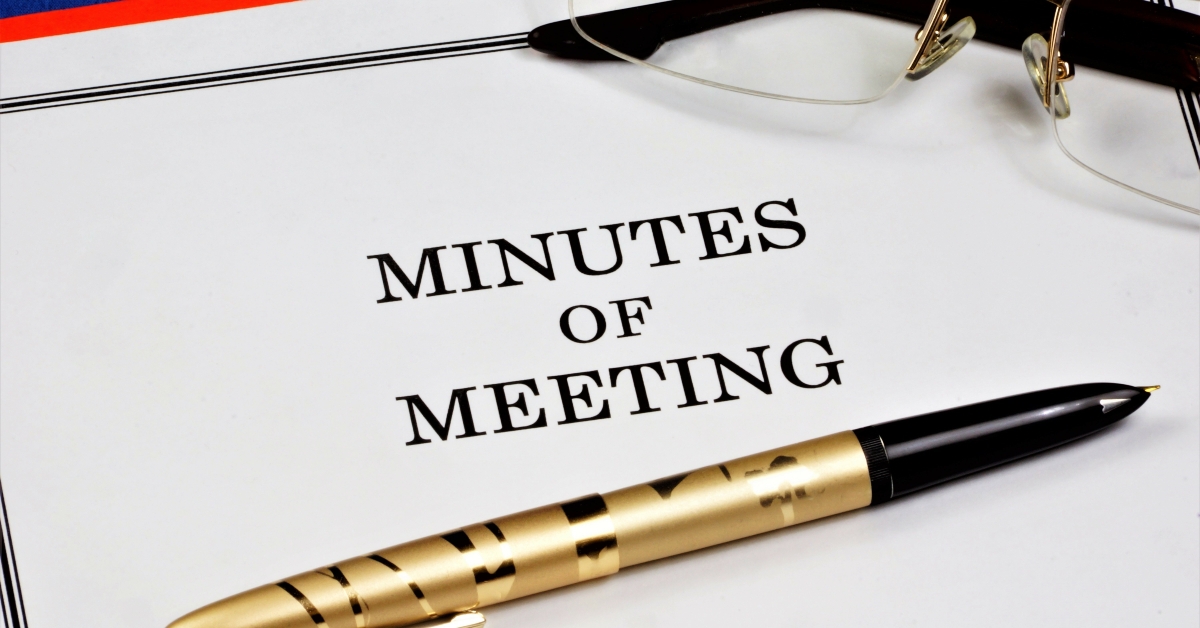 minutes of the meeting