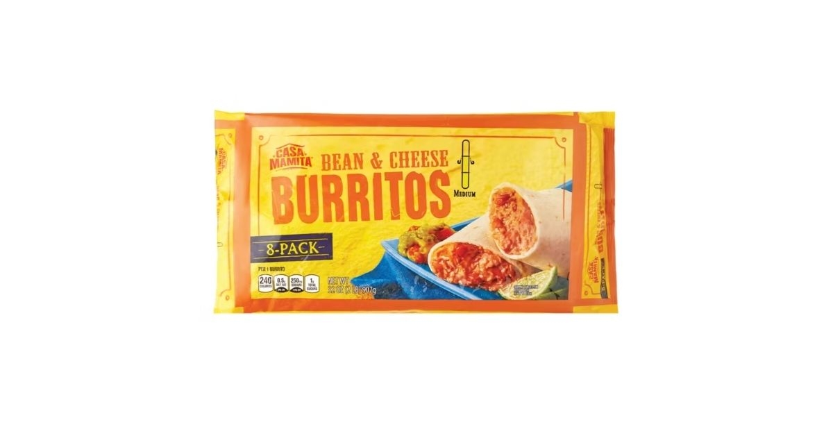 bean and cheese burritos in pack