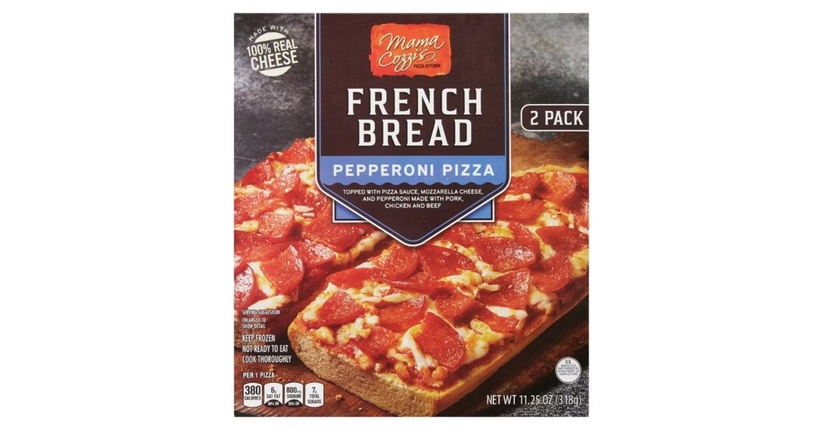 french bread pepperoni pizza in a box