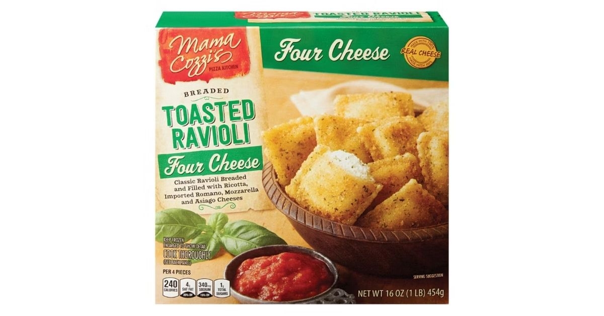 toasted cheese ravioli in a box
