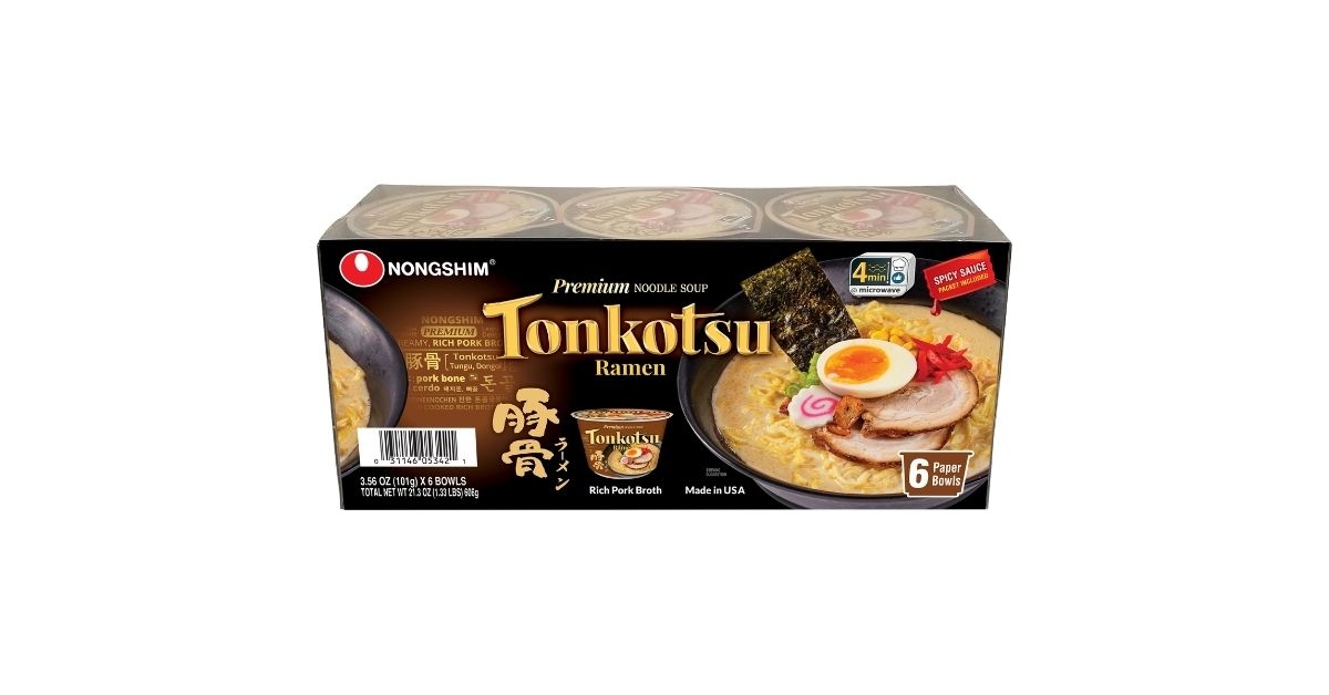 A box of Nongshim Tonkotsu Ramen Bowl