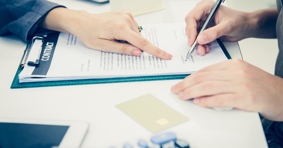 Sign contract with Credit card