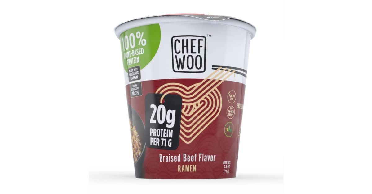 Chef Woo Braised Beef Flavor Ramen Cup Noodles