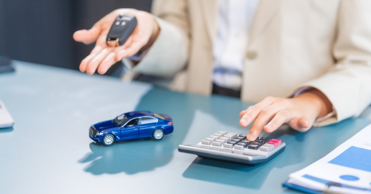 businesswoman adept in car insurance processes