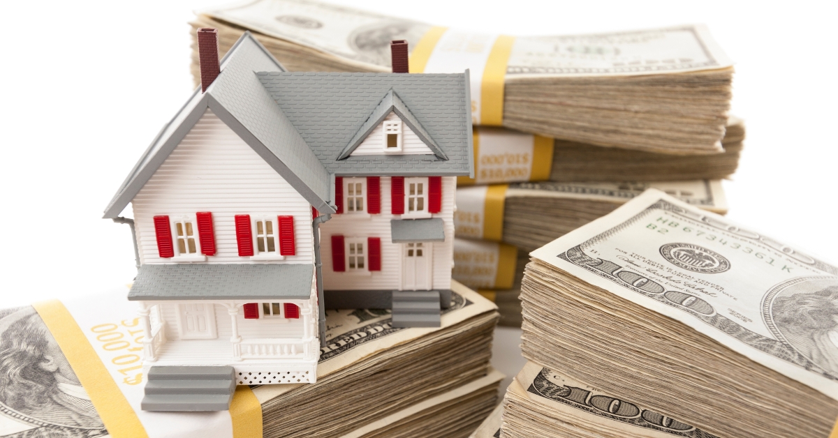 stacks of hundreds of dollars