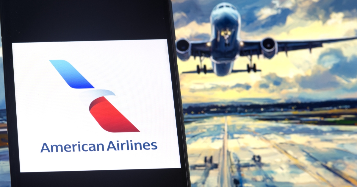 American Airlines Logo on Mobile Phone