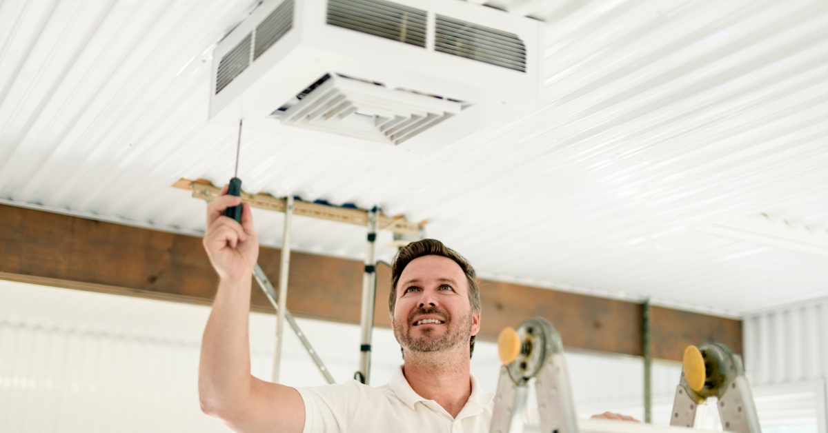 fixing a garage heater
