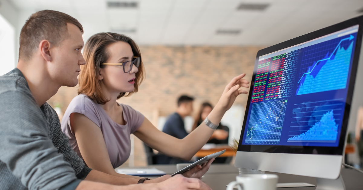 Office employees at business meeting