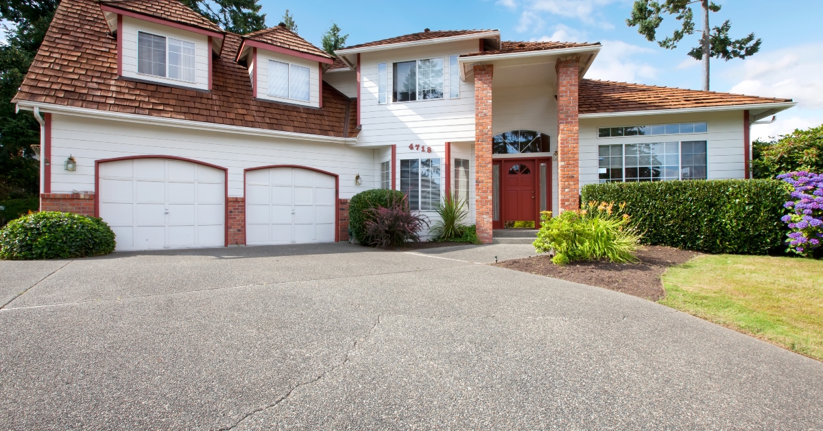 white large american house