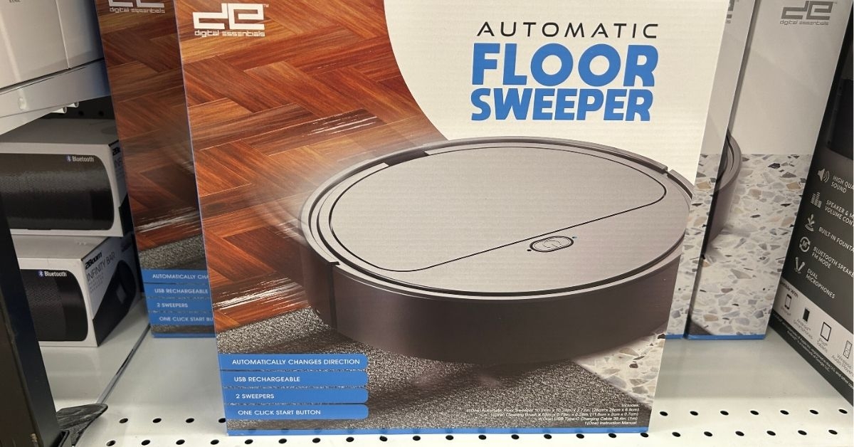 automatic floor sweeper on display