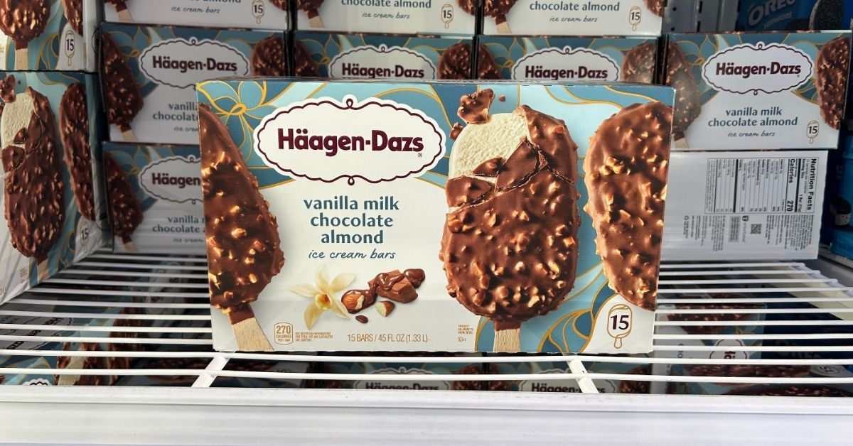 haagen dazs vanilla milk chocolate almond ice cream bars