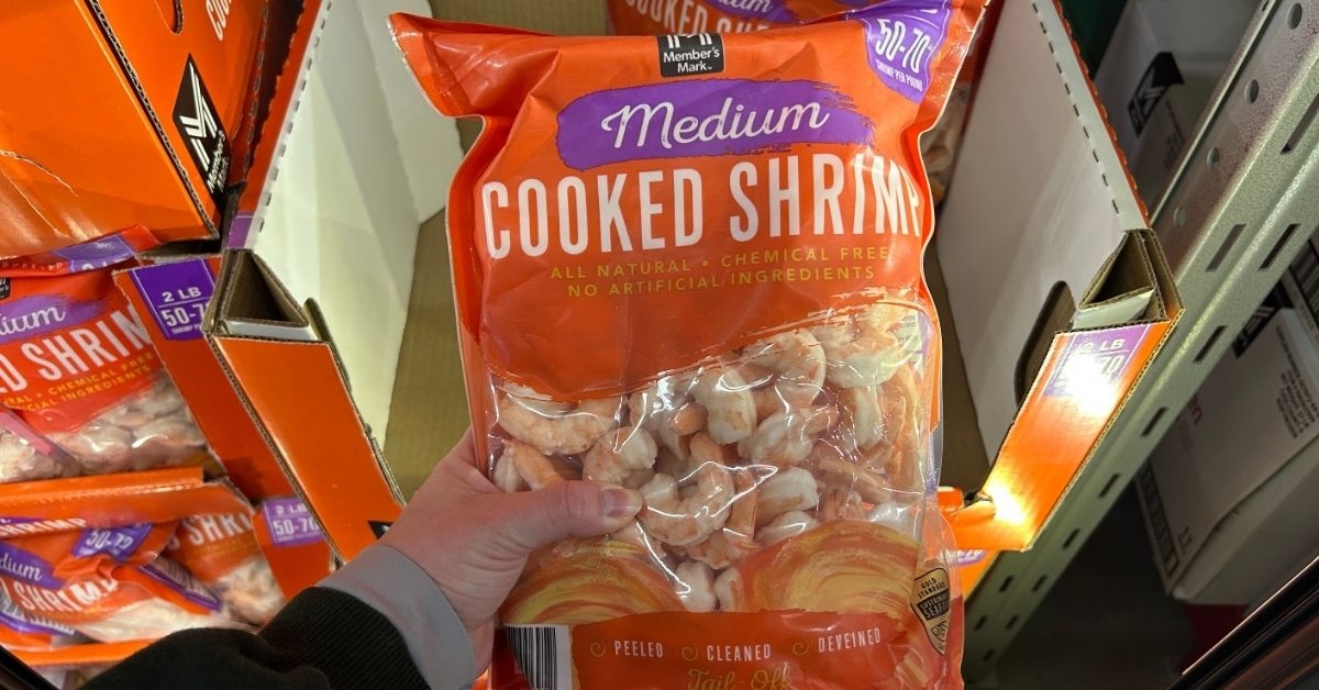 members mark medium cooked shrimp