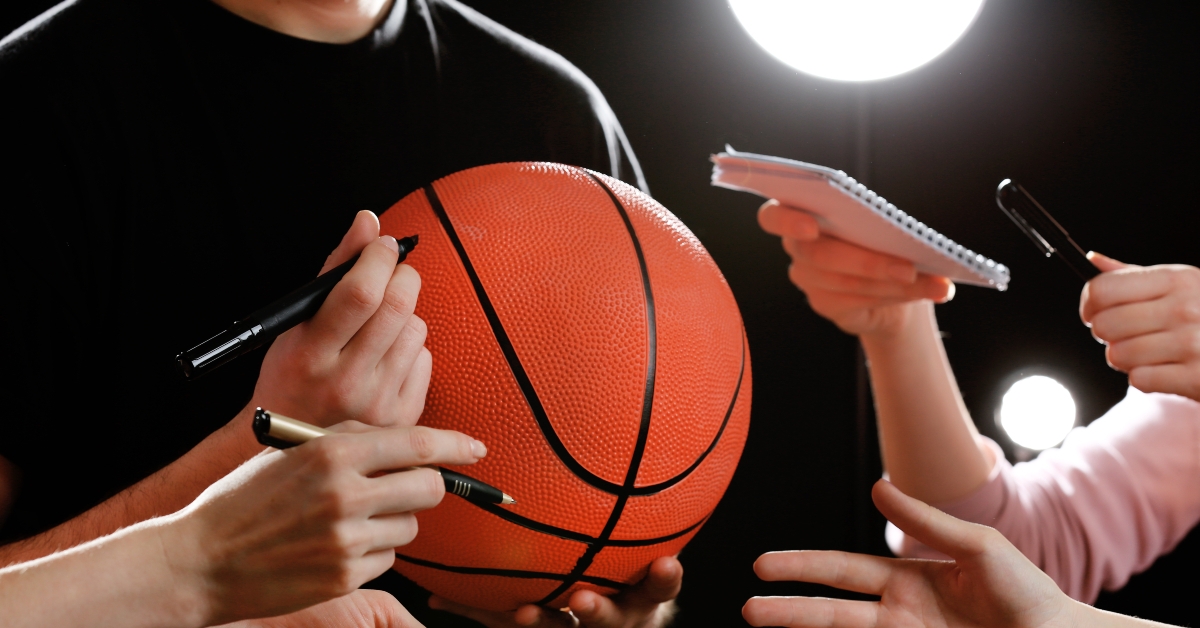 Autographs by basketball star