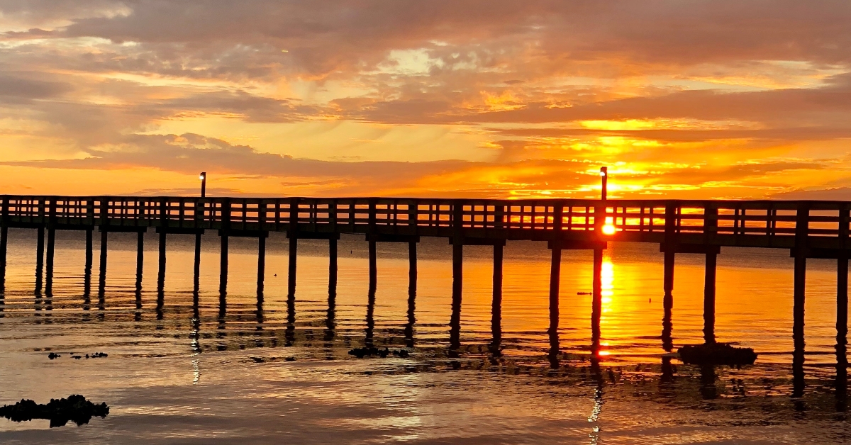 sunset on the peace river