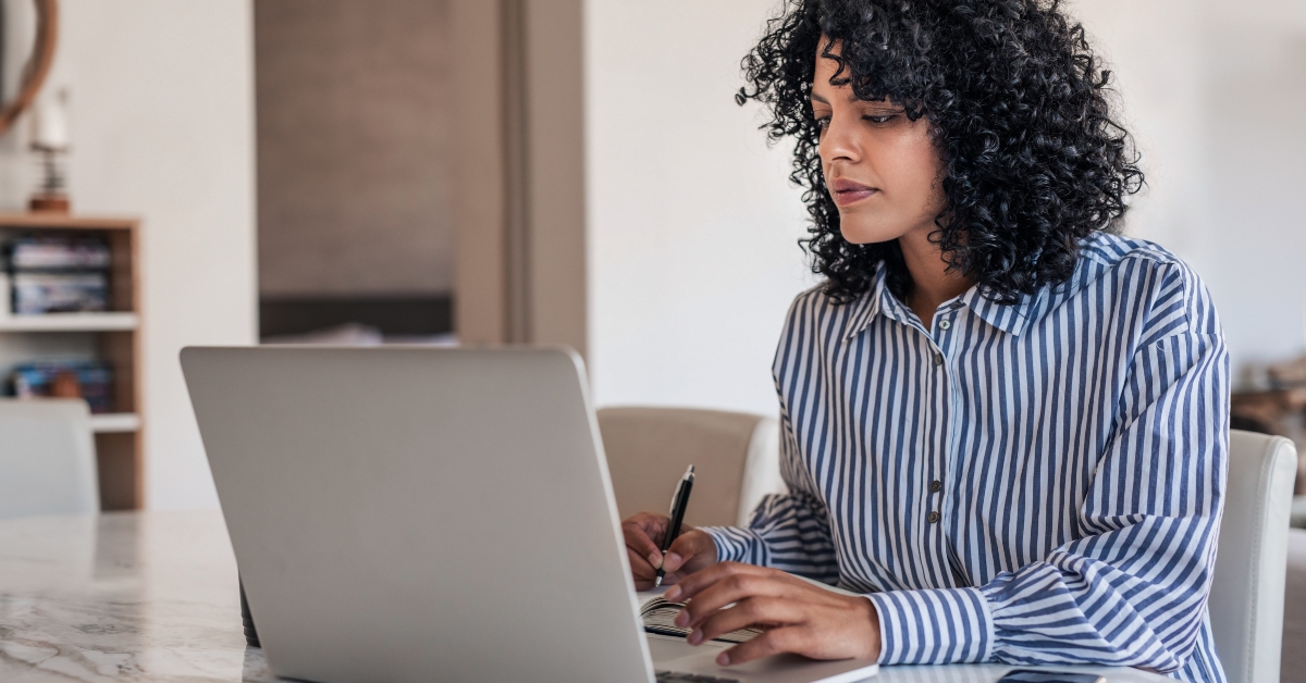 female entrepreneur working at home