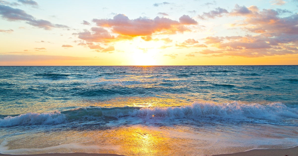 sunrise over the ocean