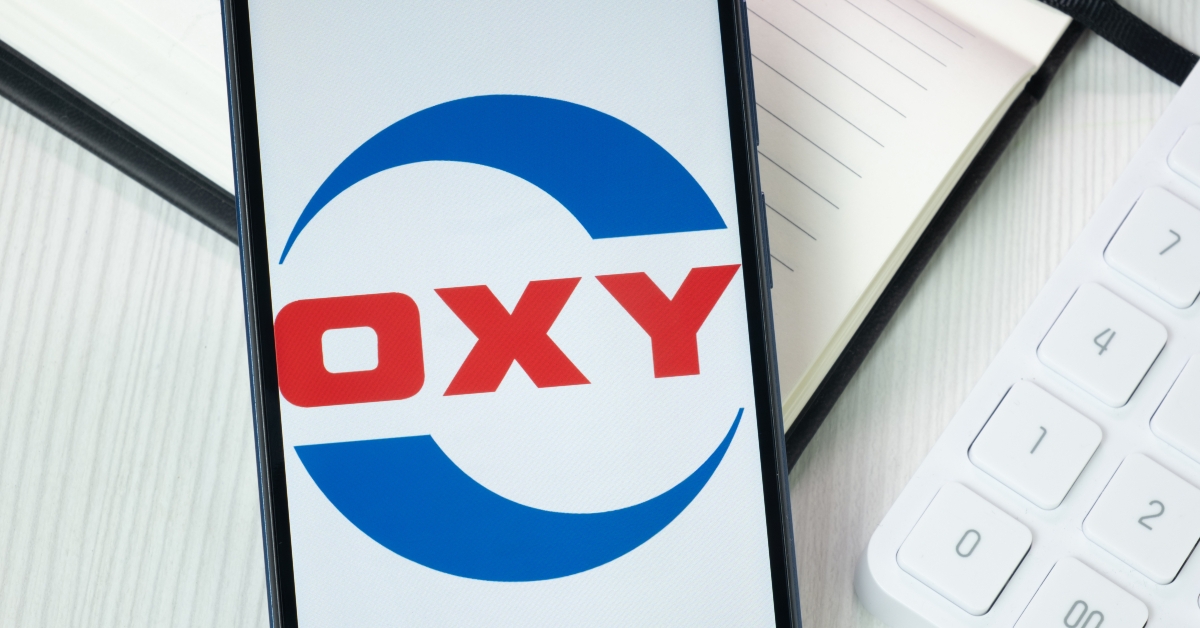 Occidental Petroleum OXY Logo on screen