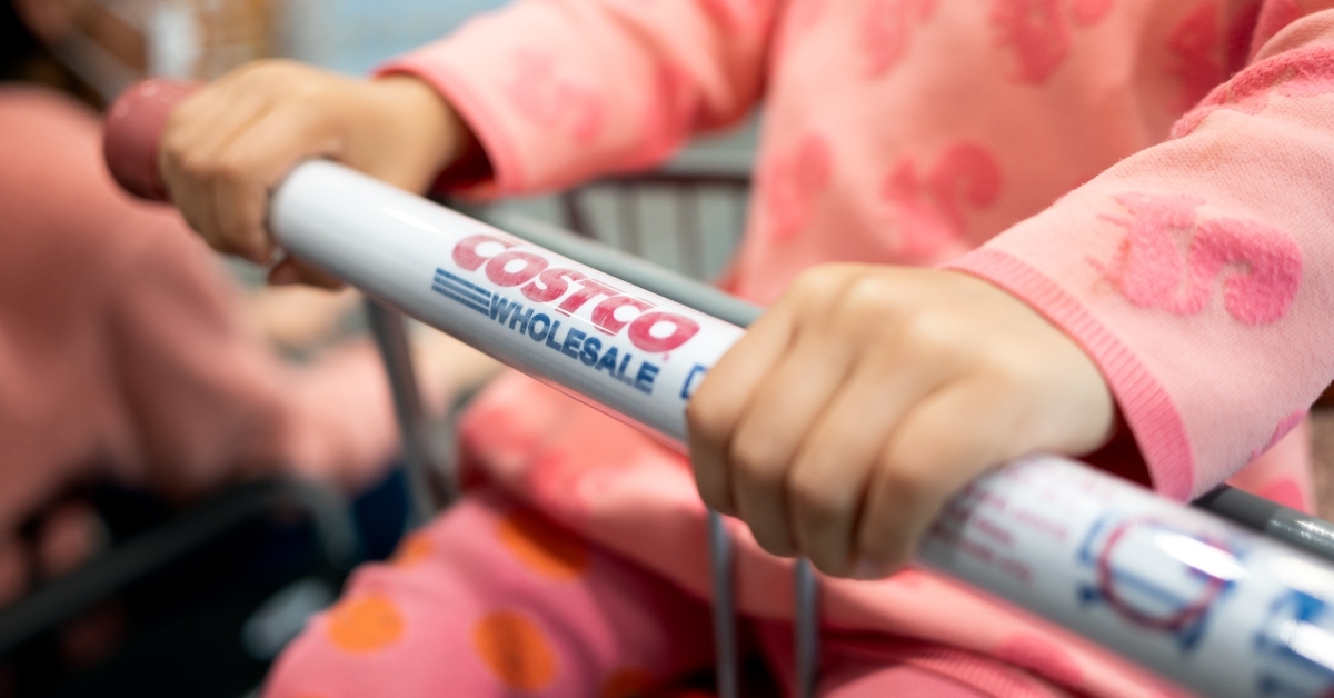 child in a costco shop