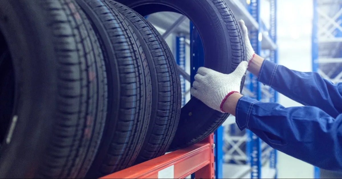 stack of car tires