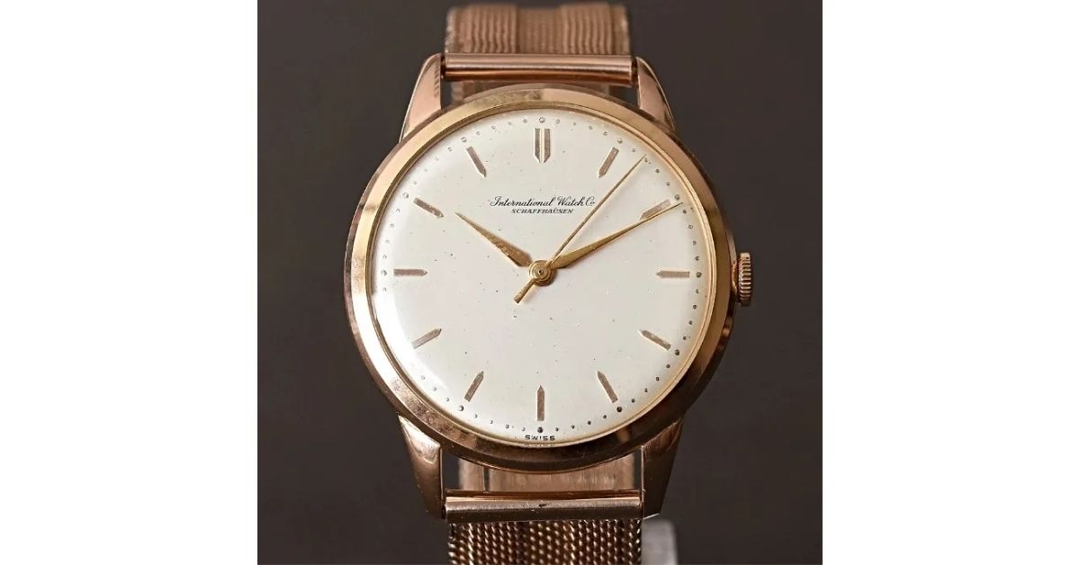  IWC Schaffhausen Swiss Gents 18K Gold Watch