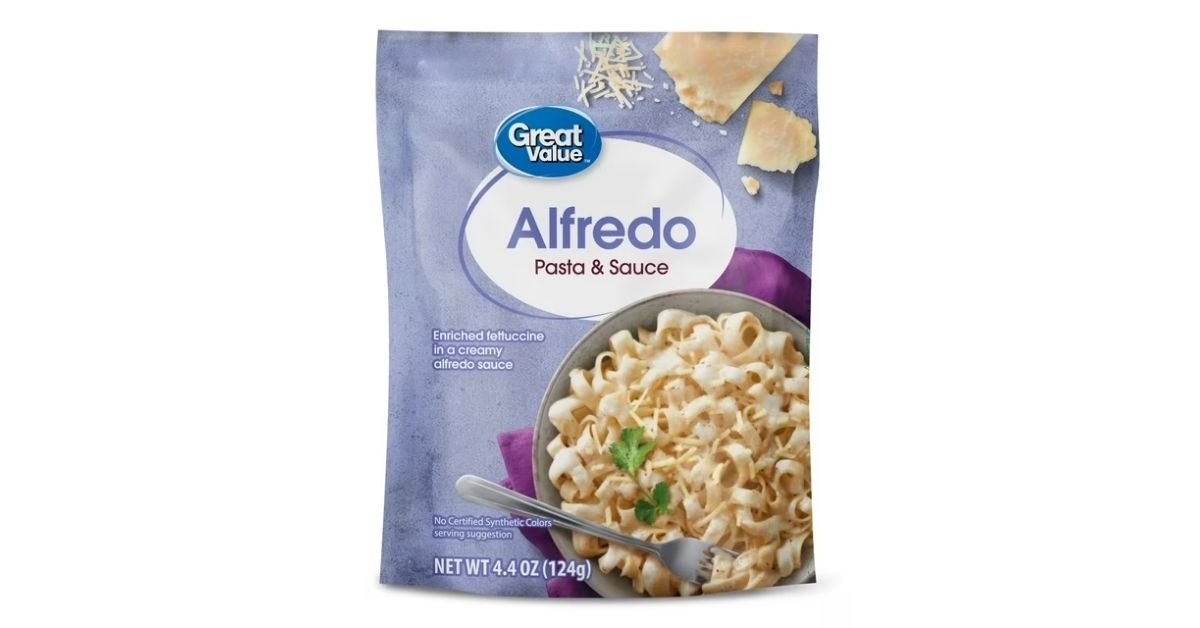 alfredo style pasta and sauce