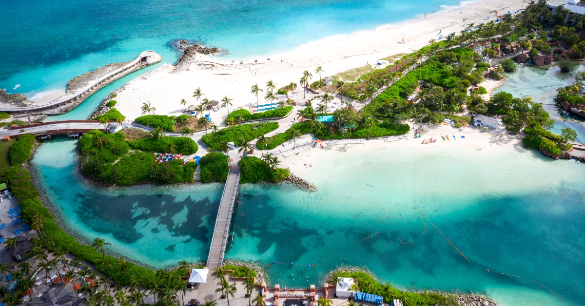 Aerial view of Bahamas Nassau