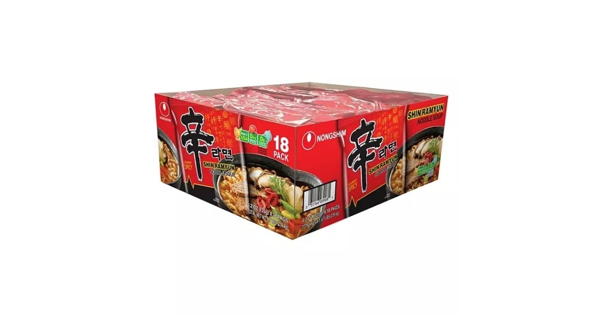 shin ramyun spicy beef ramen noodle soup