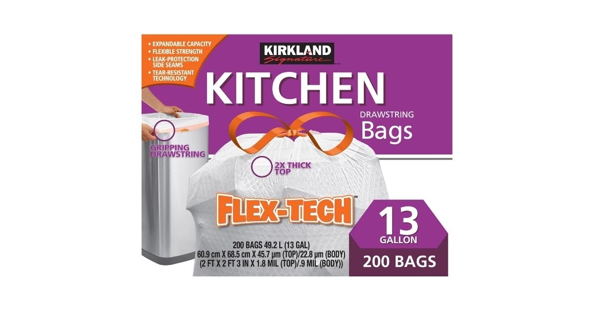 flex tech kitchen trash bags