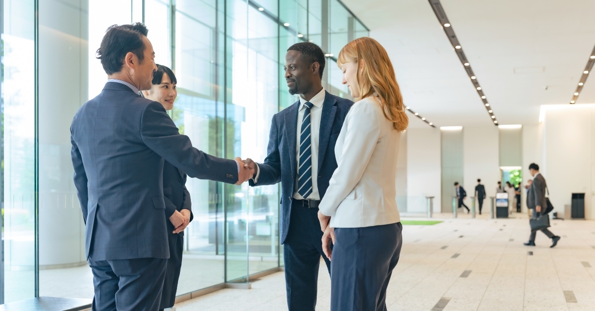 business people shaking hands