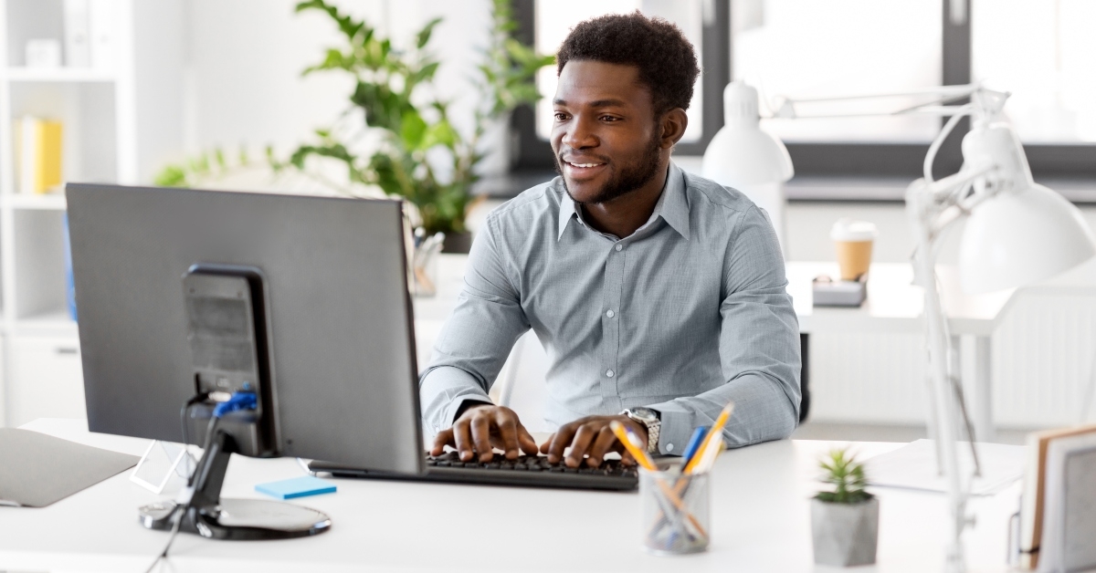 businessman with computer 
