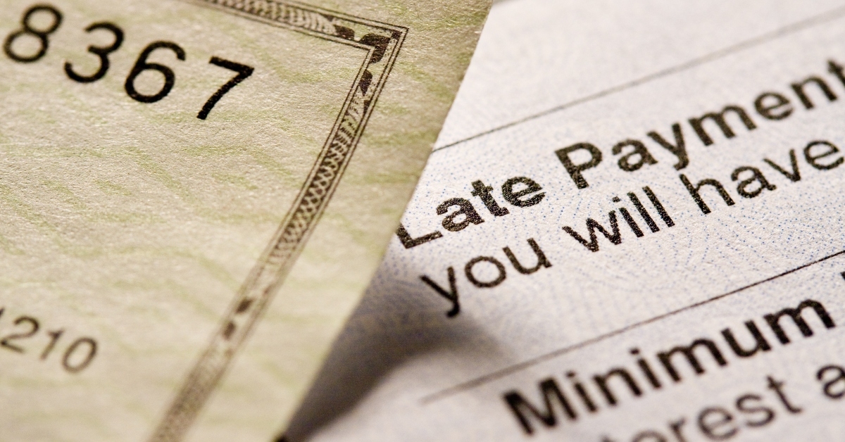 closeup of personal check and credit card statement