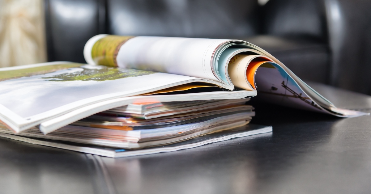 pile of magazine at home