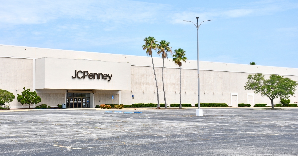 empty shopping mall parking lot