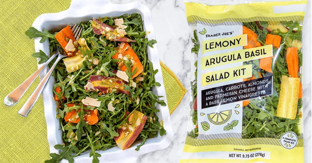 Lemon arugula basil salad kit from Trader Joe's