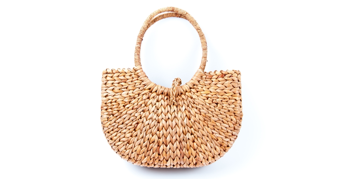 wicker woman hand bag