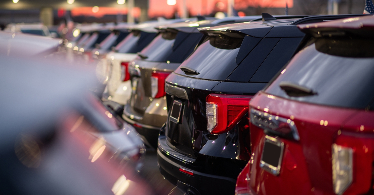 car dealer parking lot