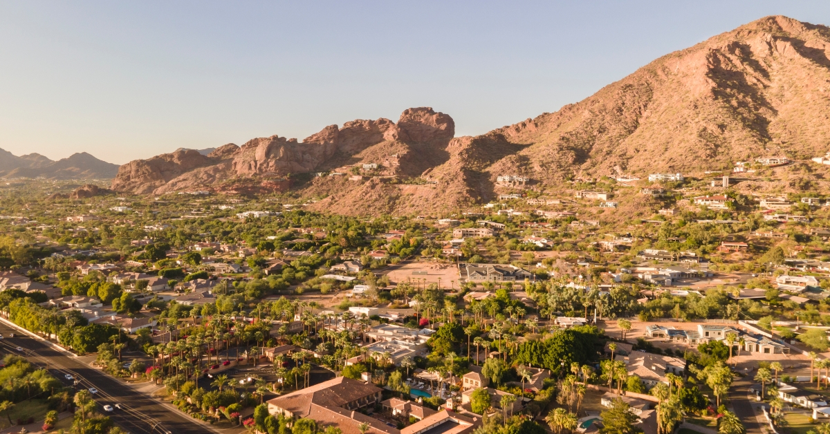 Camelback Mountain and canal