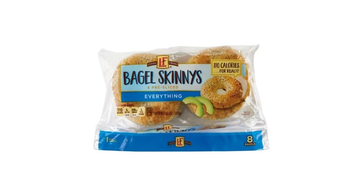 loven fresh pre sliced bagel skinnys