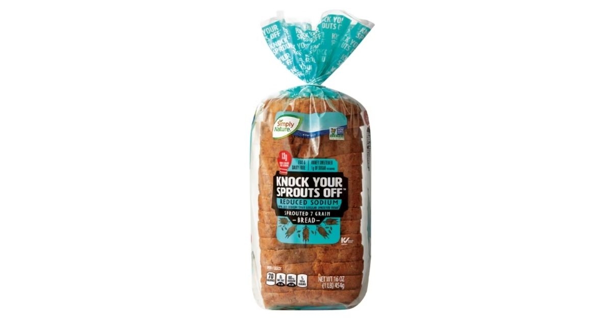 simply nature low sodium sprouted 7 grain bread