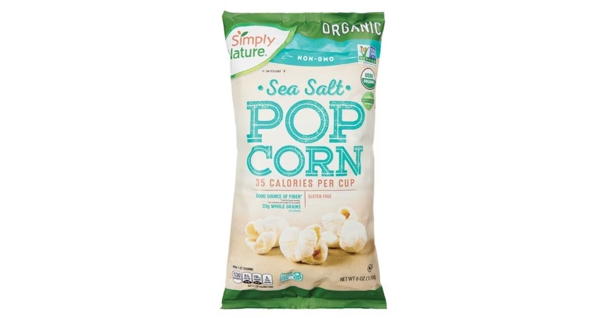 simply nature organic sea salt popcorn