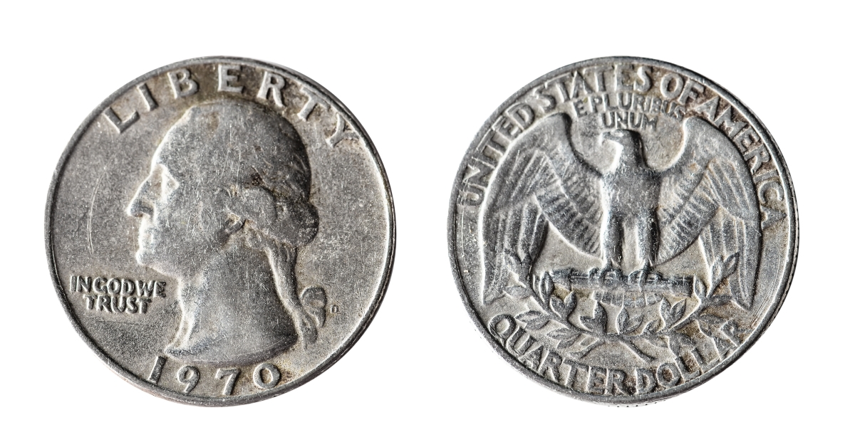 A quarter dollar, 1970 Washington