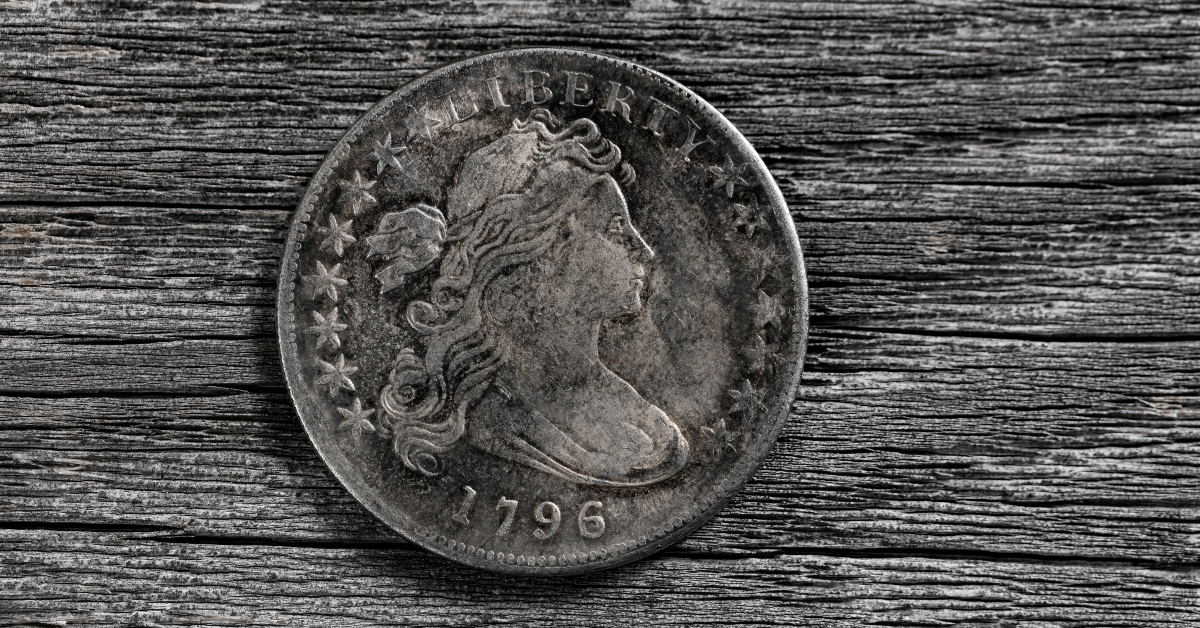 antique silver coin from United States